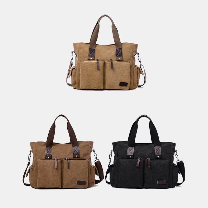 Laptop Tote Bag for Men Women Casual Canvas Work Handbag Purse