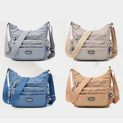 Waterproof Multi-Pocket Nylon Crossbody Bag