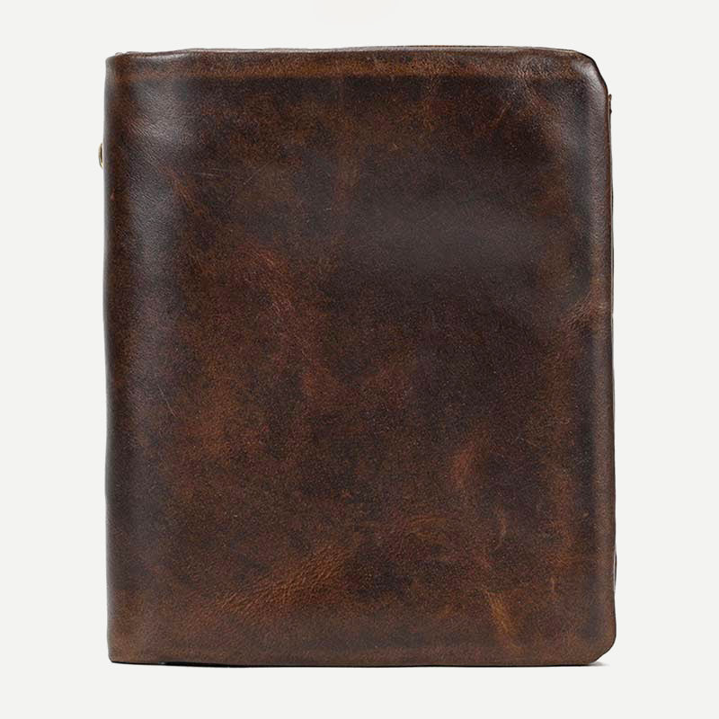 Retro Men's Leather Wallet Bifold Design Slim Holder 6-10 Cards