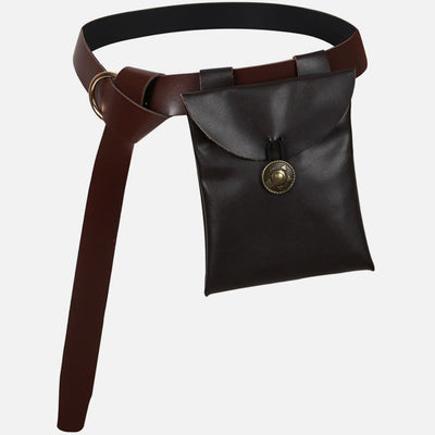 Medieval Knight Belt Bag Women Men Vegan Leather Waist Bag