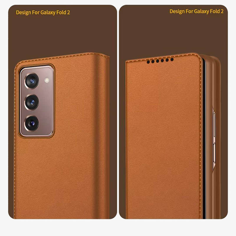 Samsung Z Fold 2-In-1 Split Clamshell Leather Phone Case