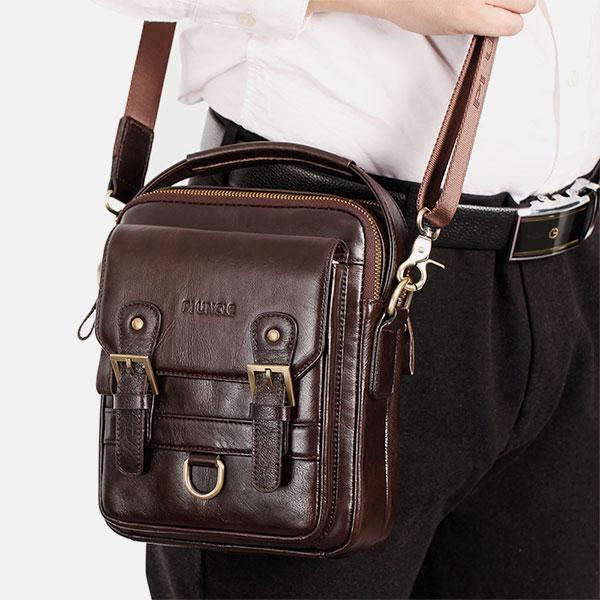 Multifunctional Leather Crossbody Bag