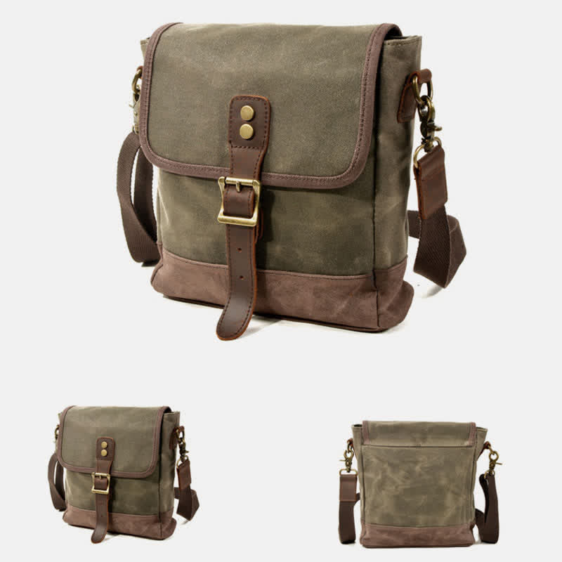 Small Canvas Shoulder Bag for Men Casual Crossbody Handbag Purse