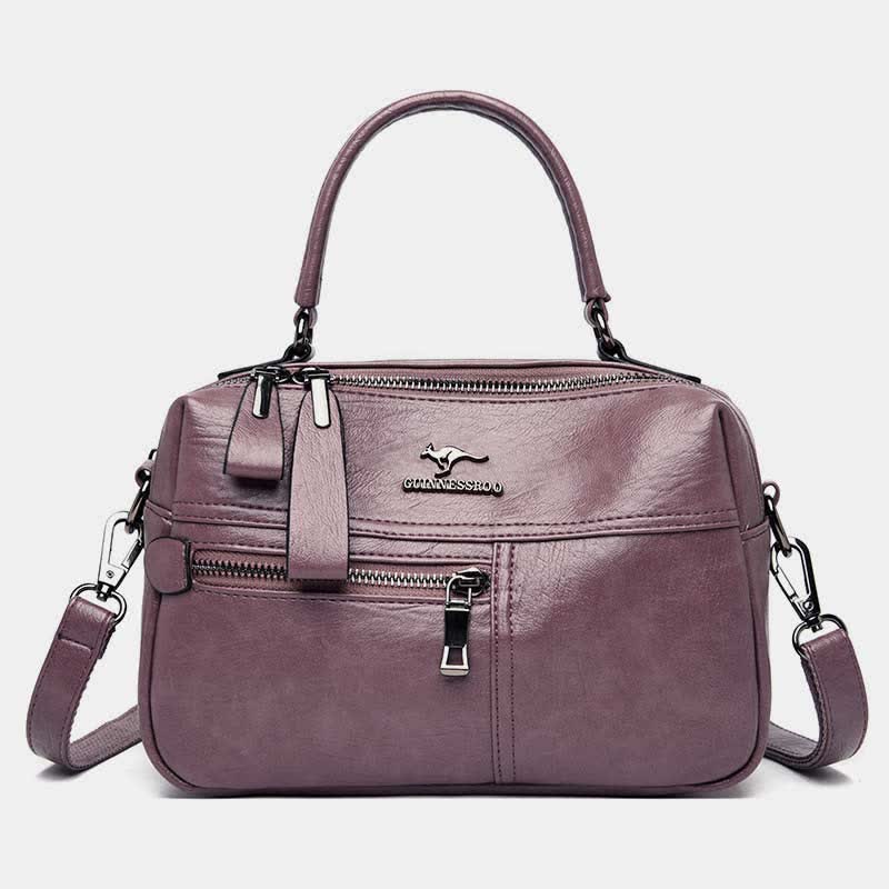 Crossbody Satchel for Women Double Compartment Handbag Purse with Top-Handle