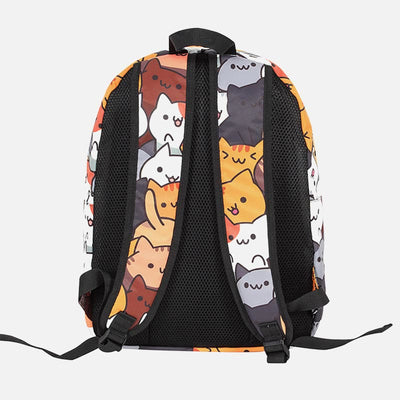 Backpack for Women Cute Pastel Cat Painting Teenage Travel Daypack