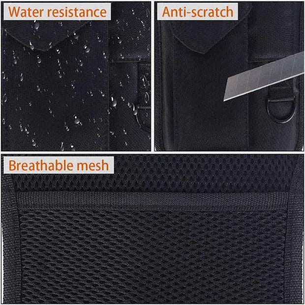 Anti-theft Hidden Underarm Strap Wallet Nylon Holster Bag Double Shoulder Pocket