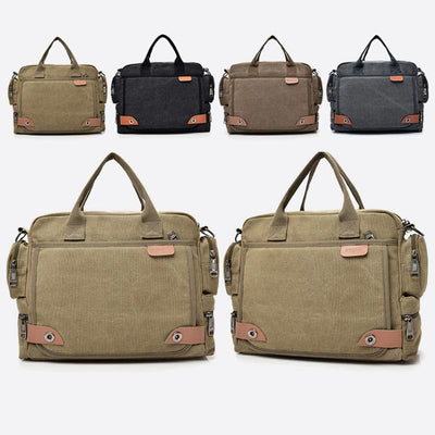 Messenger Bag for Men Casual Canvas Multi-Pocket crossbody bag