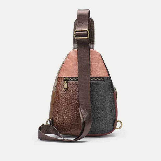 Sling Bag for Women Vintage Folk-Custom Leather Travel Crossbody Bag