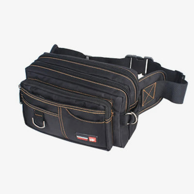 Mens Waterproof Waist Pack Outdoor Multifunctional Large Canvas Bag