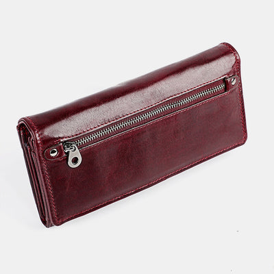 Money Manager RFID Women's Leather Wallet Cellphone Holder Clutch Organizer