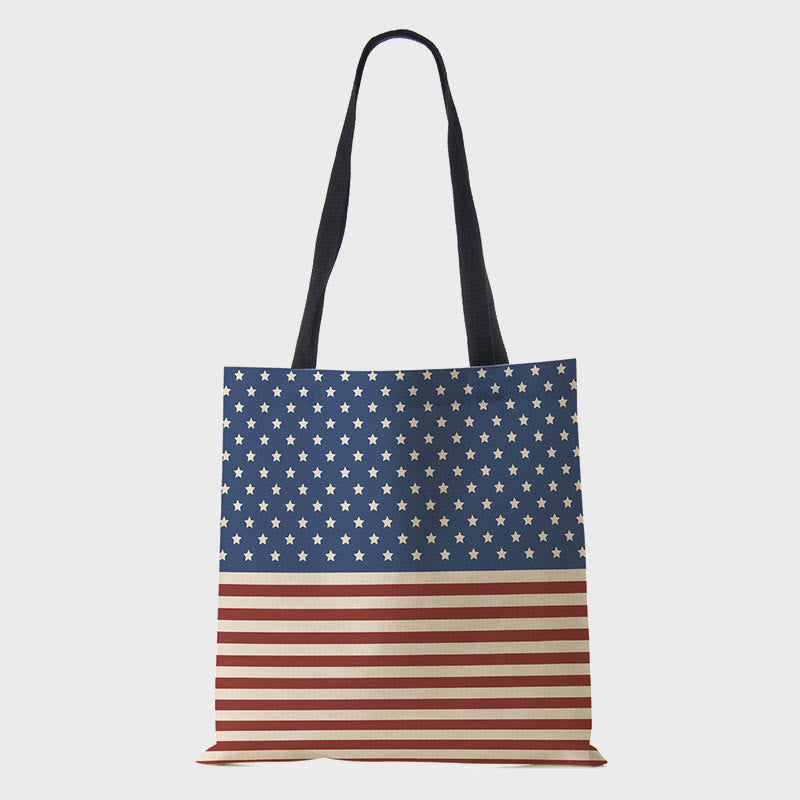 Tote For Women American Flag Printing Multiple Pattern Shoulder Bag