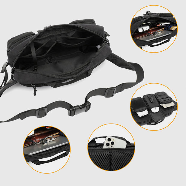 3 Way-Use Large Capacity Waterproof Breathable Comfortable Casual Sling Bag Waist Bag
