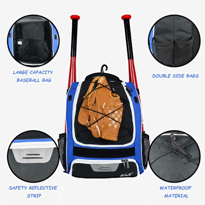 Baseball Equipment Backpack Kids Adult Training Outdoor Sports Bag