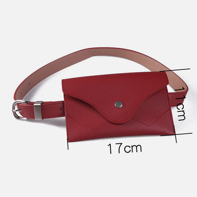 Stylish Waist Bag Vegan Leather Envelope Women Belt Bag