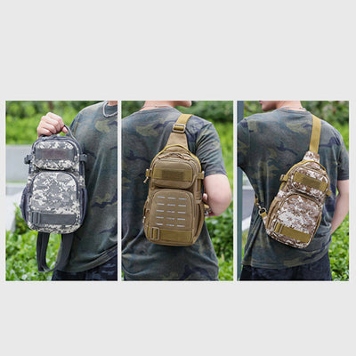 Waterproof Durable Tactical Camouflage Sling Bag With Reflective Strap