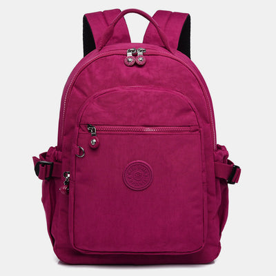 Nylon Waterproof Backpack for Women Men Casual Travel Daypack Multicolor Optional