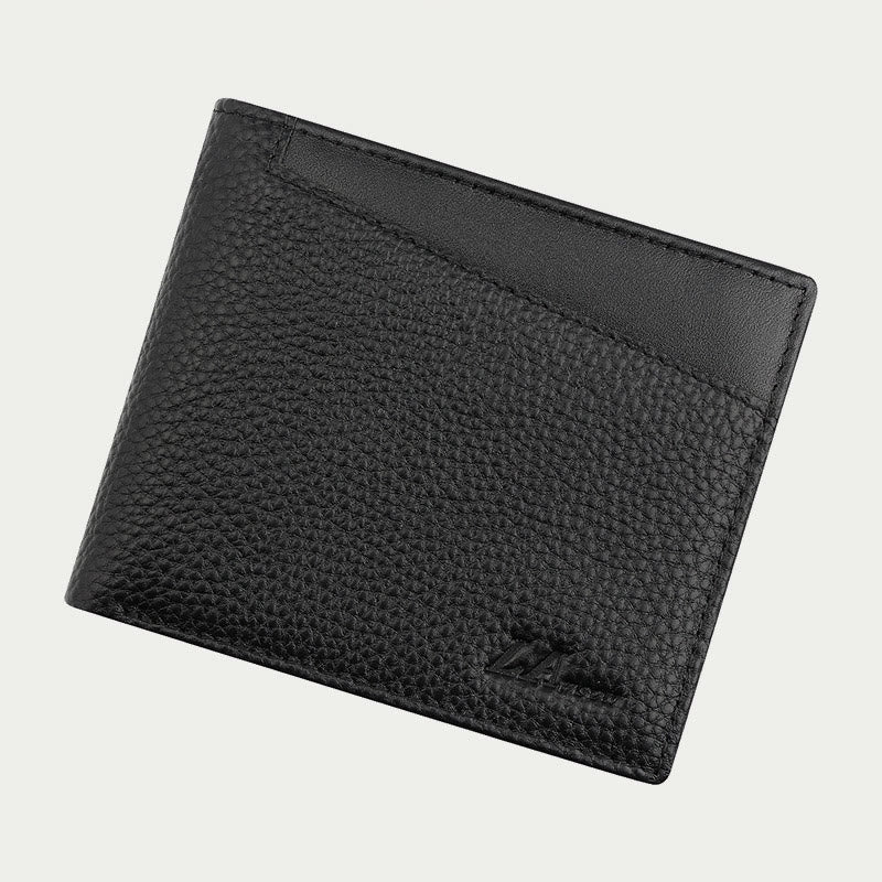 Leather Wallet For Men Anti Theft RFID Black Purse