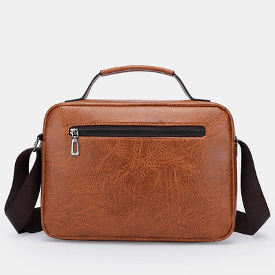 Horizontal Messenger Bag For Men Business Leather Crossbody Bag Handbag