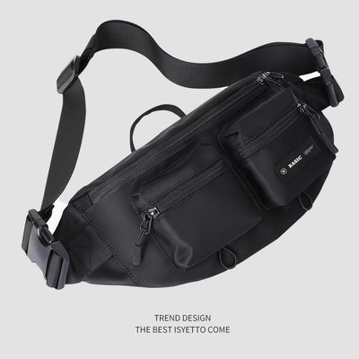 Waist Bag For Men Outdoor Simple Waterproof Nylon Crossbody Bag