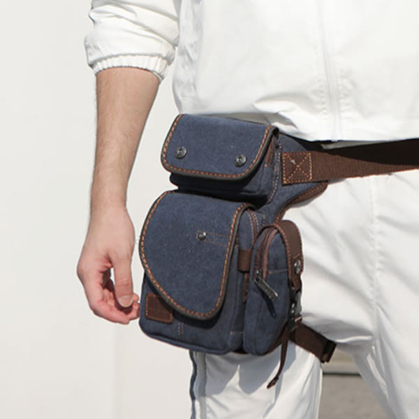Leg Bag For Men Durable Vertical Outdoor Sports Canvas Bag