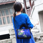Ethnic Style Tote Floral Embroideried Crossbody Bag For Women