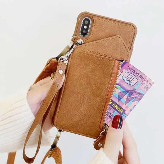 Phone Case Wallet for iPhone Leather Phone Bag with Card Holder