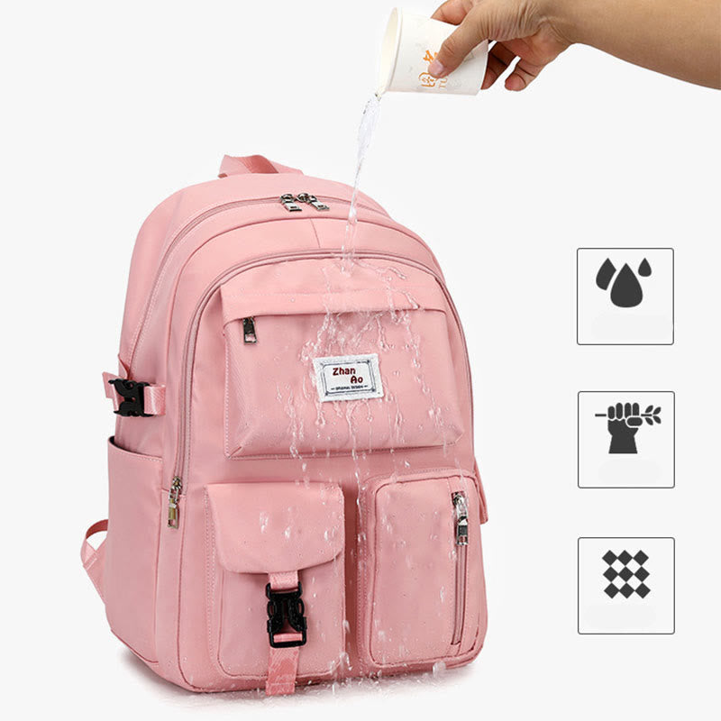 Backpack For Teenage Students Multi Pockets Large Capacity School Bag