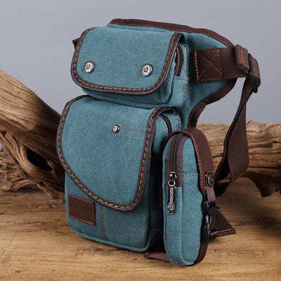 Leg Bag For Men Durable Vertical Outdoor Sports Canvas Bag