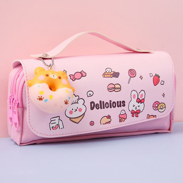 Pencil Case For Study Cute Decompression Multifunctional Large Capacity Case