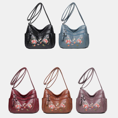 Large Capacity Embroidery Durable Crossbody Bag