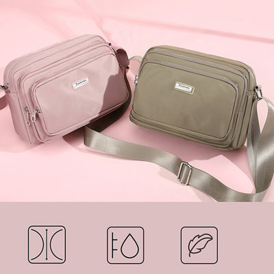 Multiple Compartment Nylon Bag Minimalist Crossbody Work Bag For Women