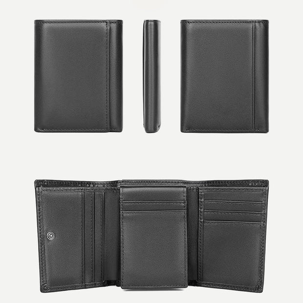 RFID Leather Wallet for Men Front Pocket Slim Trifold Wallet