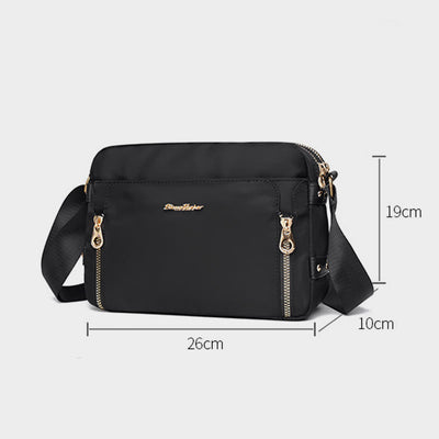 Crossbody Bag For Women Simple Light Color Waterproof Nylon Bag