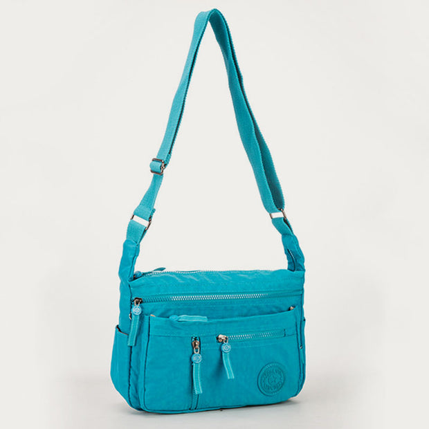 Multi-Pocket Handbag Purse for Women Waterproof Nylon Travel Crossbody Bag