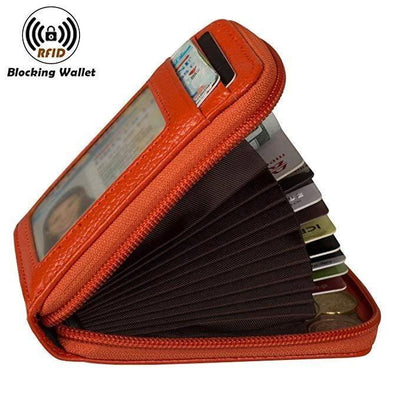 Large Capacity RFID Folding Wallet Card Holder