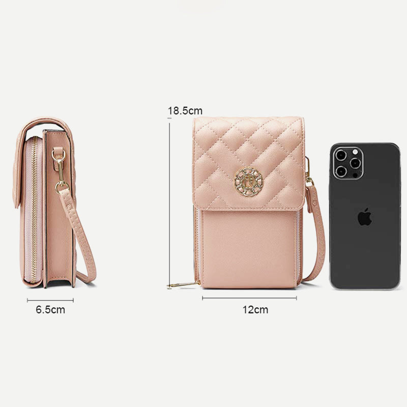 PU Crossbody Cell Phone Bag for Women Shoulder Bag Wallet Purse