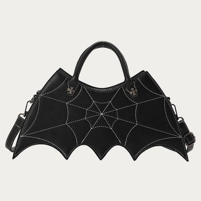 Crossbody Bag For Halloween Outfit Creative Bat Pattern Leather Bag