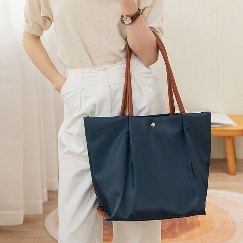 Triple Compartment Tote For Women Minimalist Lightweight Large Underarm Bag