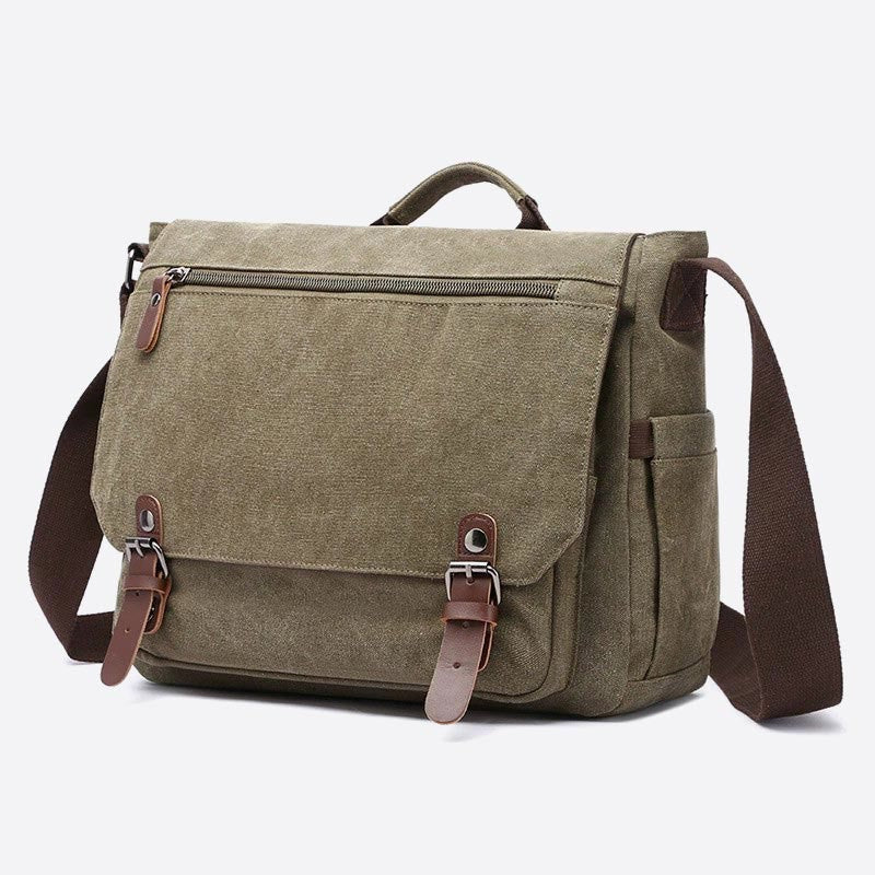 Messenger Bag for Men Portable Large Capacity Canvas Business Briefcase