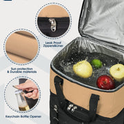 Detachable Cooler Bag For Camping Large Capacity Leakproof Picnic Backpack