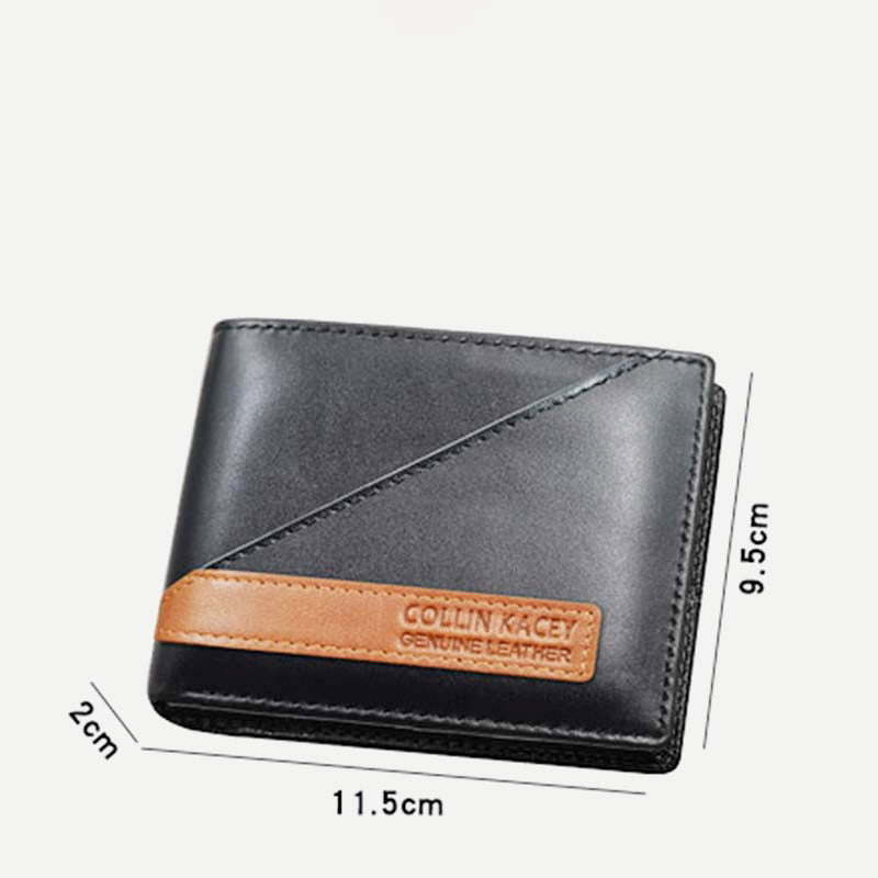 Mens Retro Bifold Short Roomy Leather Wallet Multi Style Optionals