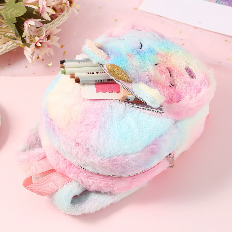 Backpack For Women Unicorn Furry Cute Cartoon Toddlers Kids Schoolbag