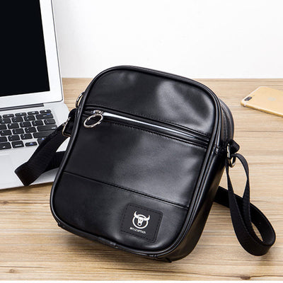 Crossbody Bag for Men Trendy Simple Waterproof PU Shoulder Bag