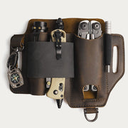 Limited Stock: Leather Multitool Sheath For Men Outdoor Camping EDC Belt Wear