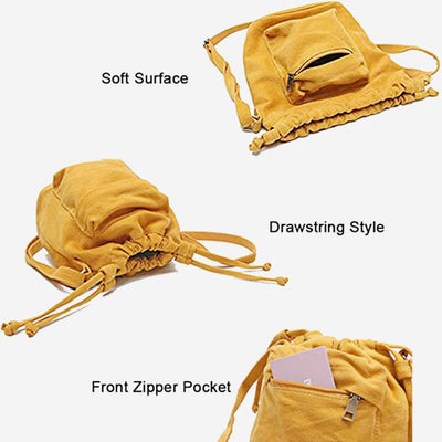 Cute Drawstring Bucket Crossbody Bag