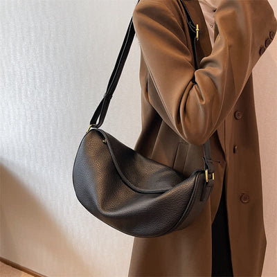 Crossbody Bag for Women Simple Casual PU Leather Hobo Bag