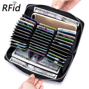 RFID Genuine Leather Card Wallet