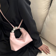 Pearl Handbag For Women Party Vegan Leather Crossbody Evening Bag