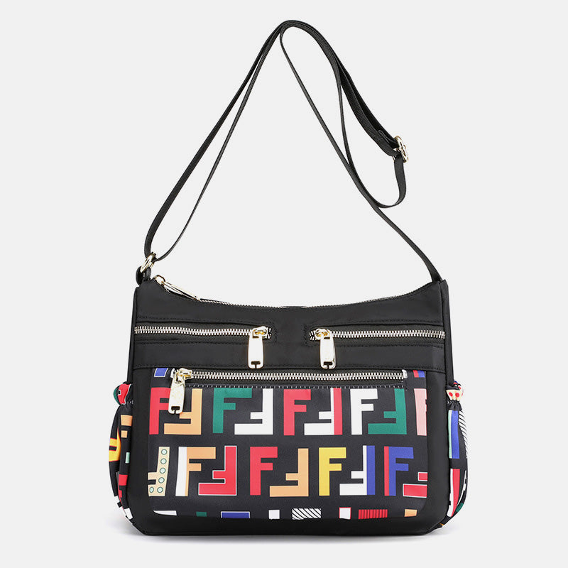 Large Capacity Nylon Printing Crossbody Bag