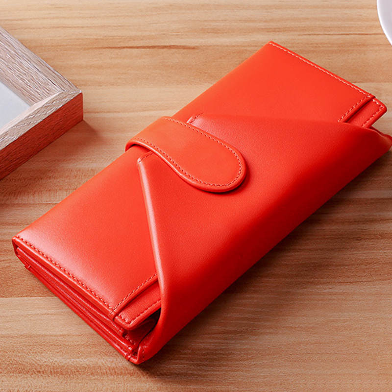 Retro Multi-Slot Genuine Leather Long Purse